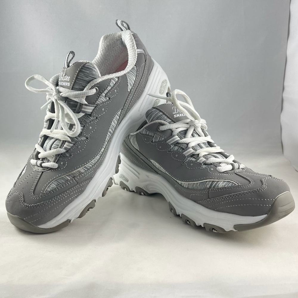 Skechers D’Lites Gray Glitter low top sneakers